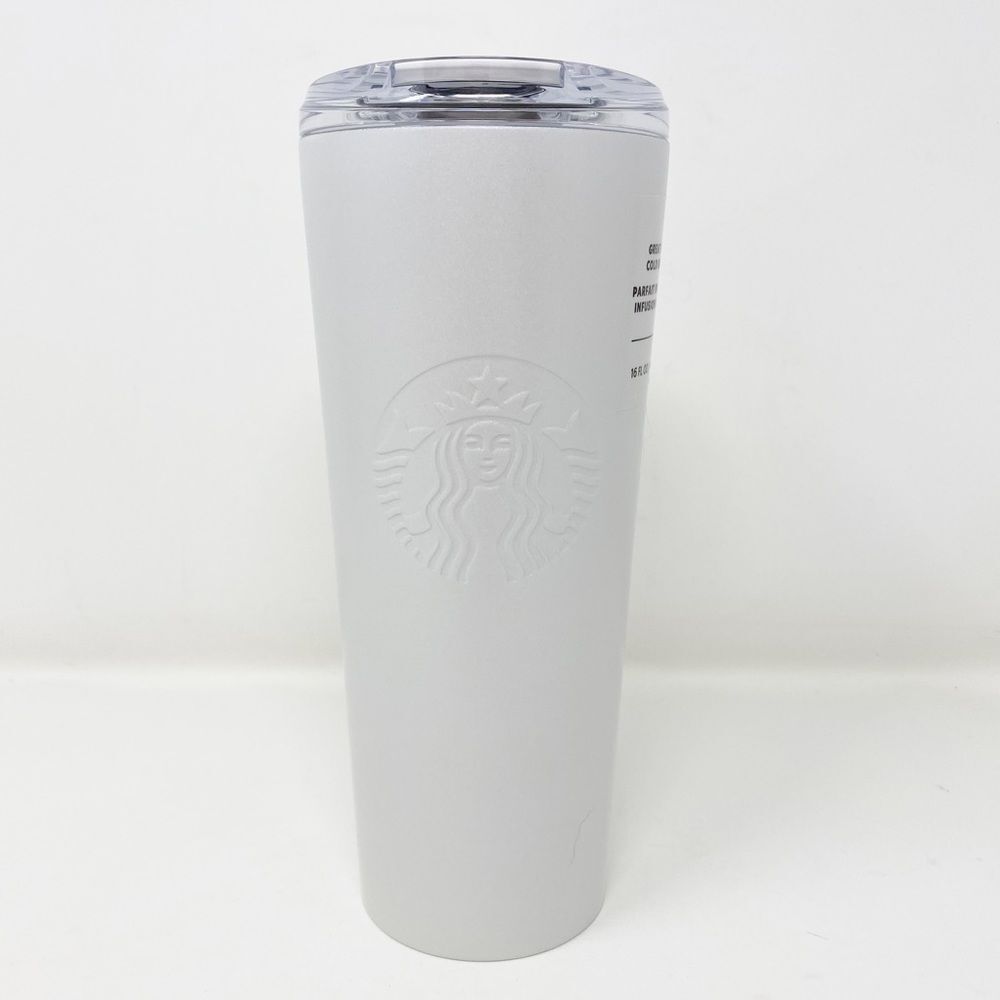 STARBUCKS WEDDING Pearl White Shimmer Stainless‎ Steel Cold Brew Tumbler - Picture 10 of 11